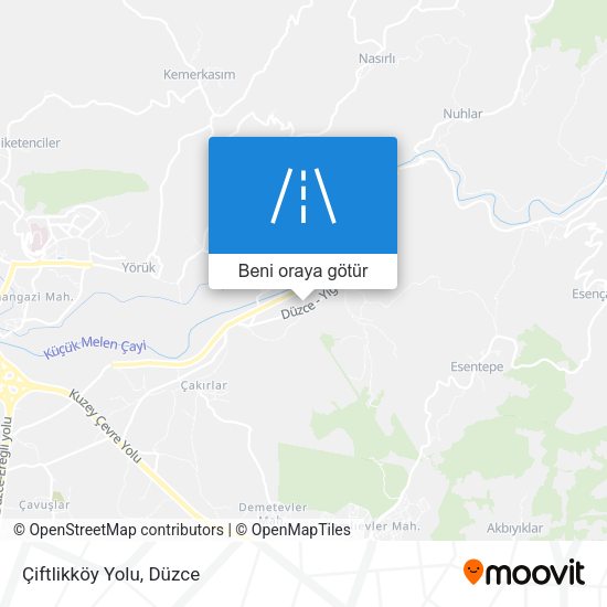 Çiftlikköy Yolu harita