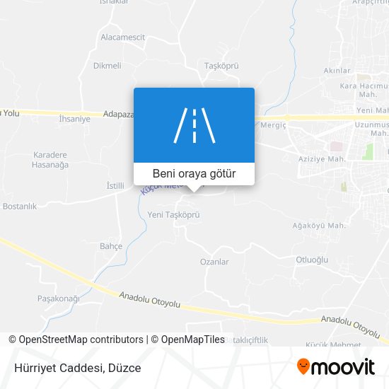 Hürriyet Caddesi harita