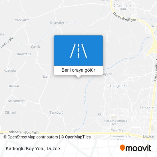 Kadıoğlu Köy Yolu harita