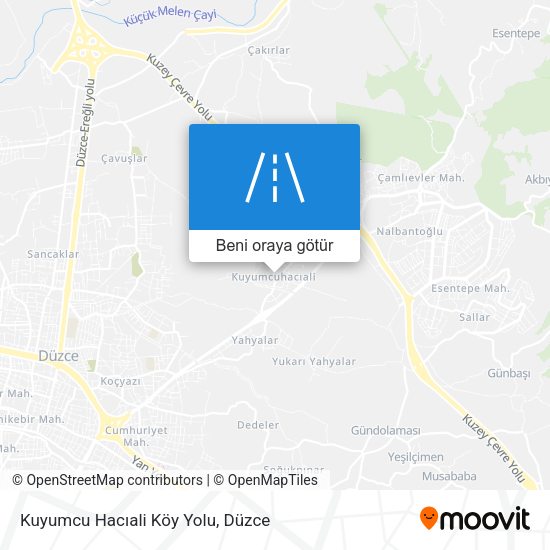 Kuyumcu Hacıali Köy Yolu harita