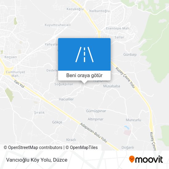 Varıcıoğlu Köy Yolu harita