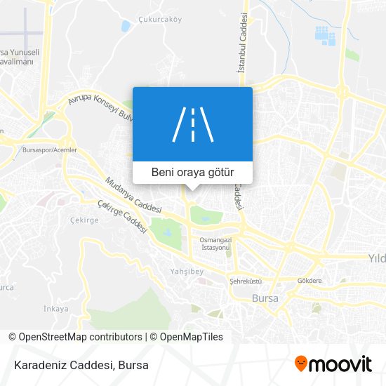 Karadeniz Caddesi harita