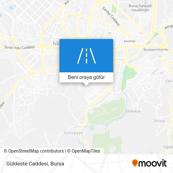 Güldeste Caddesi harita