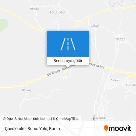 Çanakkale - Bursa Yolu harita