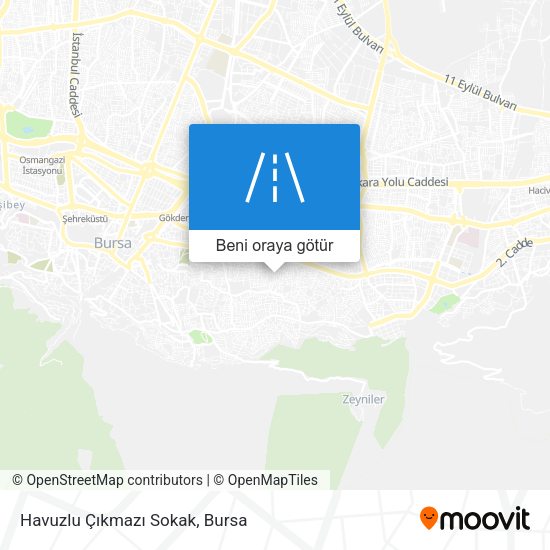 Havuzlu Çıkmazı Sokak harita