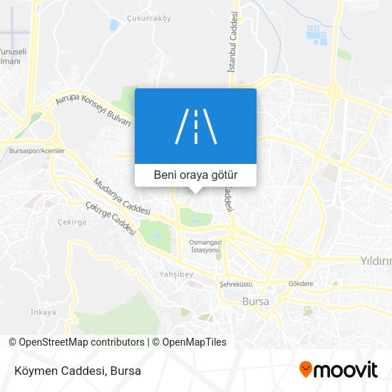 Köymen Caddesi harita