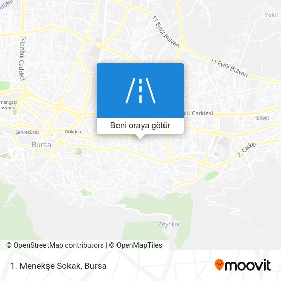 1. Menekşe Sokak harita