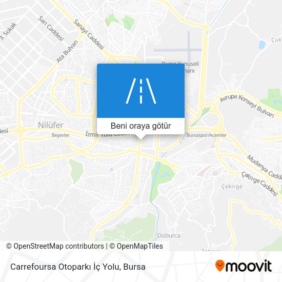 Carrefoursa Otoparkı İç Yolu harita