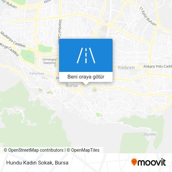 Hundu Kadın Sokak harita