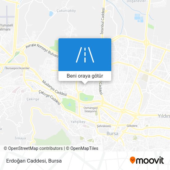 Erdoğan Caddesi harita