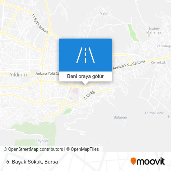 6. Başak Sokak harita