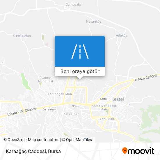 Karaağaç Caddesi harita