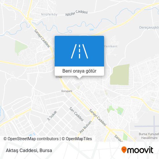 Aktaş Caddesi harita