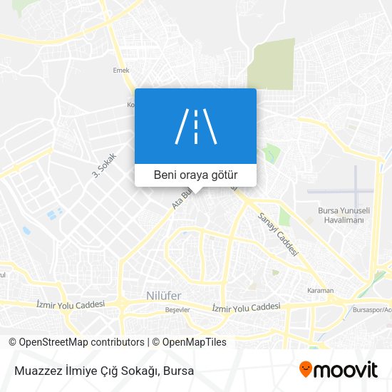 Muazzez İlmiye Çığ Sokağı harita