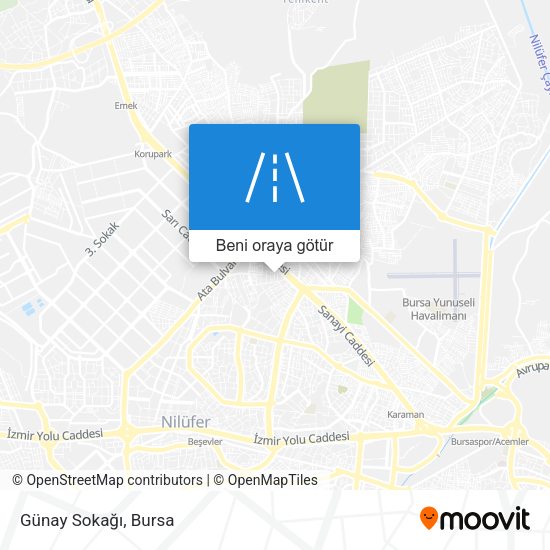 Günay Sokağı harita