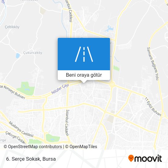 6. Serçe Sokak harita