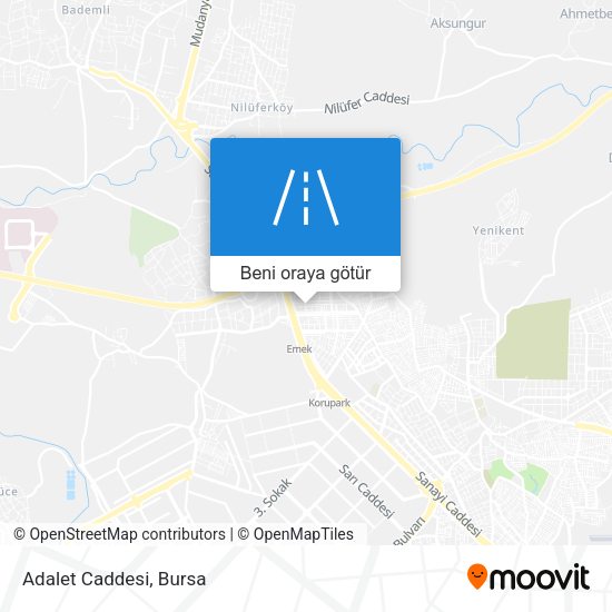 Adalet Caddesi harita