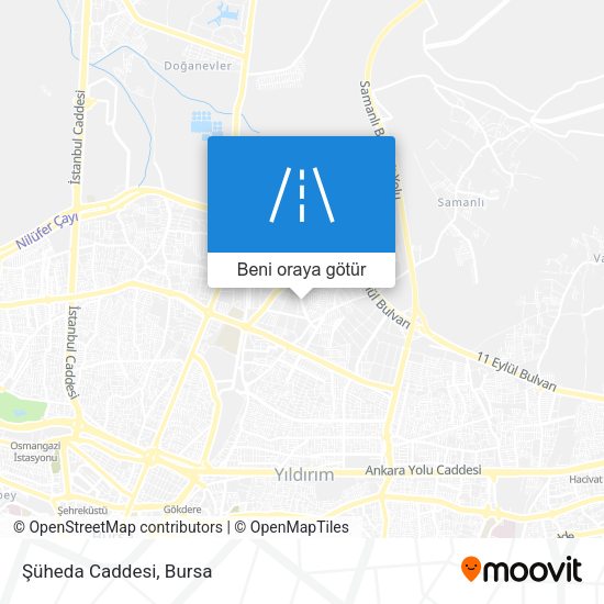 Şüheda Caddesi harita