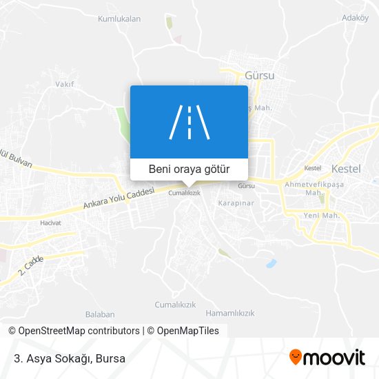 3. Asya Sokağı harita