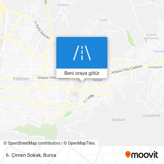 6. Çimen Sokak harita