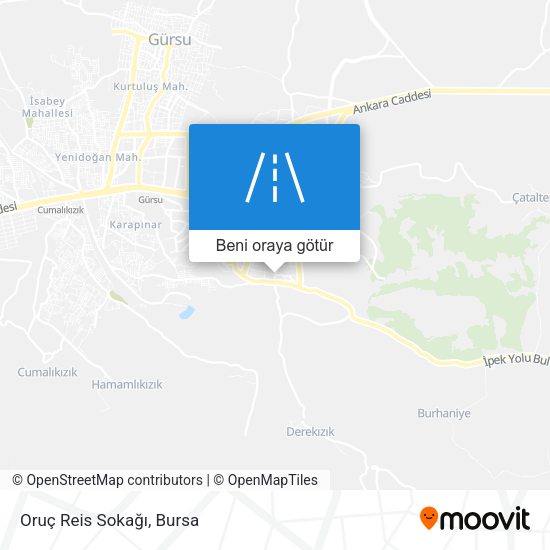 Oruç Reis Sokağı harita