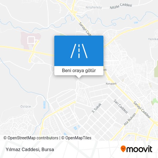 Yılmaz Caddesi harita