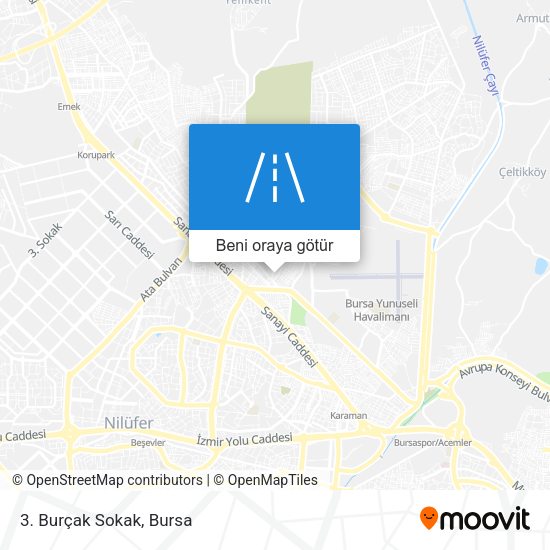 3. Burçak Sokak harita