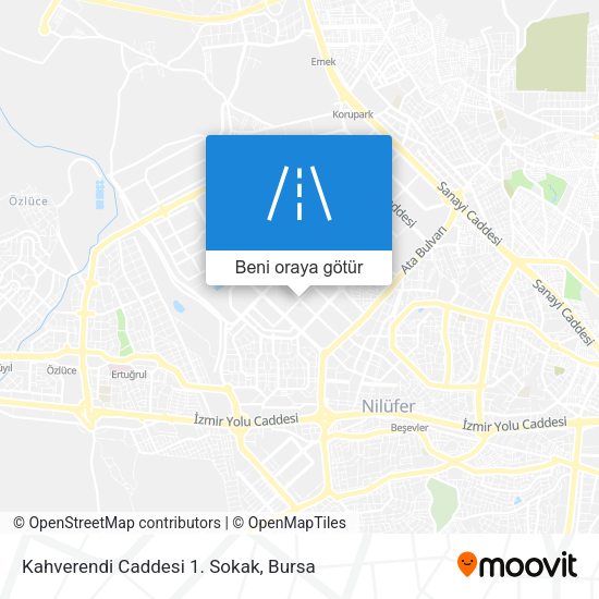 Kahverendi Caddesi 1. Sokak harita