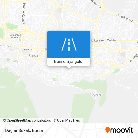 Dağlar Sokak harita