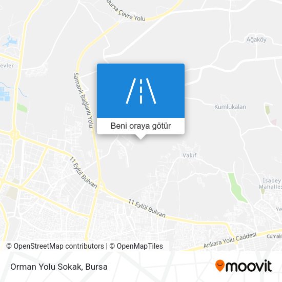 Orman Yolu Sokak harita