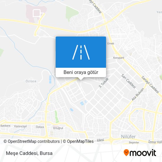 Meşe Caddesi harita