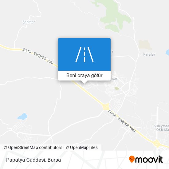 Papatya Caddesi harita