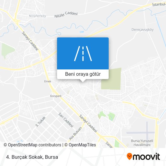 4. Burçak Sokak harita