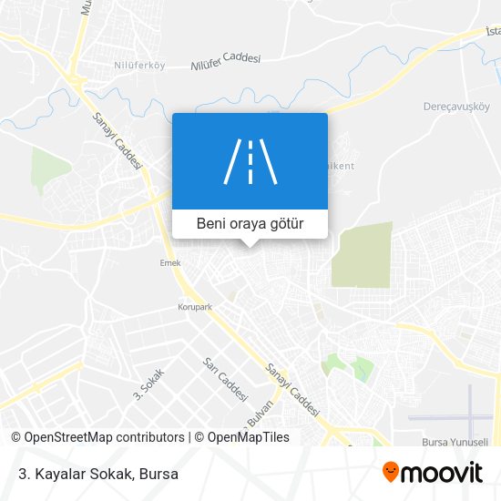 3. Kayalar Sokak harita
