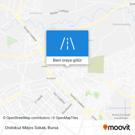 Ondokuz Mayıs Sokak harita