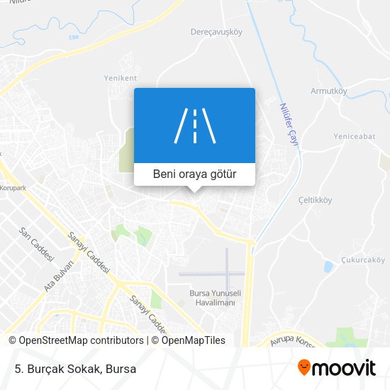 5. Burçak Sokak harita
