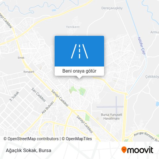 Ağaçlık Sokak harita