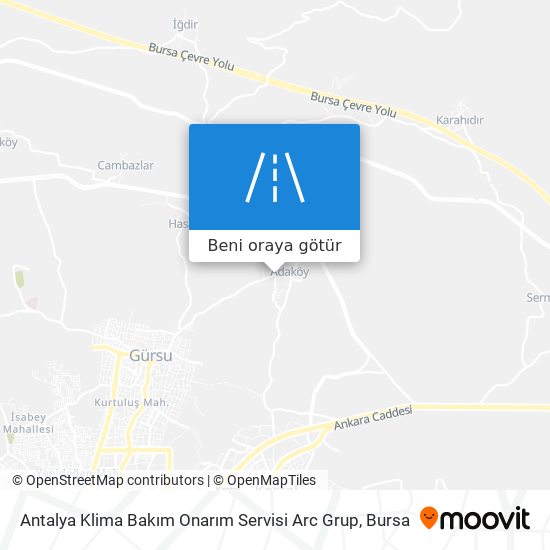 Antalya Klima Bakım Onarım Servisi Arc Grup harita