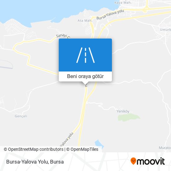 Bursa-Yalova Yolu harita