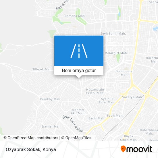 Özyaprak Sokak harita