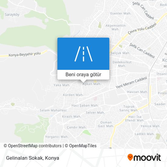 Gelinalan Sokak harita
