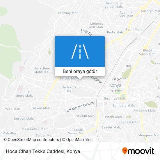 Hoca Cihan Tekke Caddesi harita