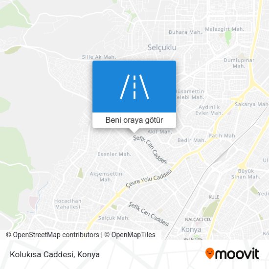 Kolukısa Caddesi harita