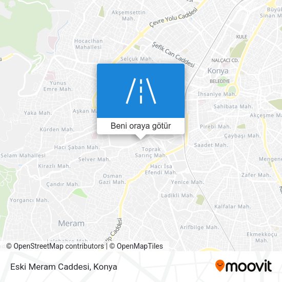 Eski Meram Caddesi harita