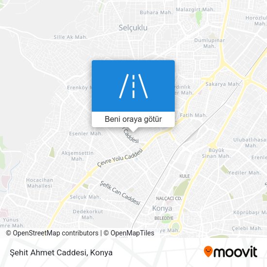 Şehit Ahmet Caddesi harita