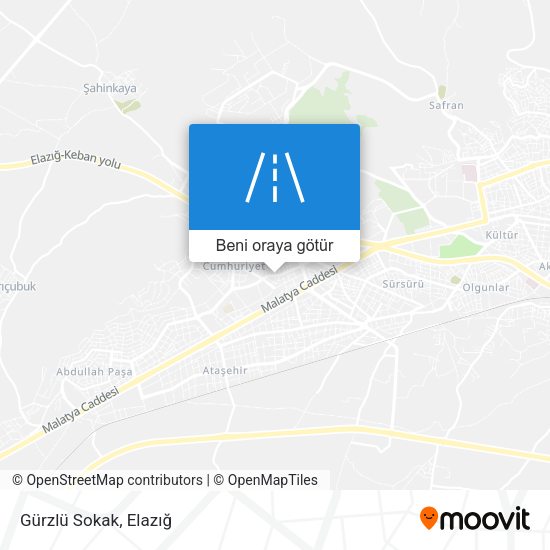 Gürzlü Sokak harita