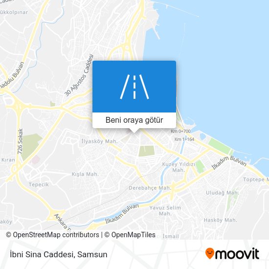 İbni Sina Caddesi harita