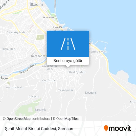 Şehit Mesut Birinci Caddesi harita