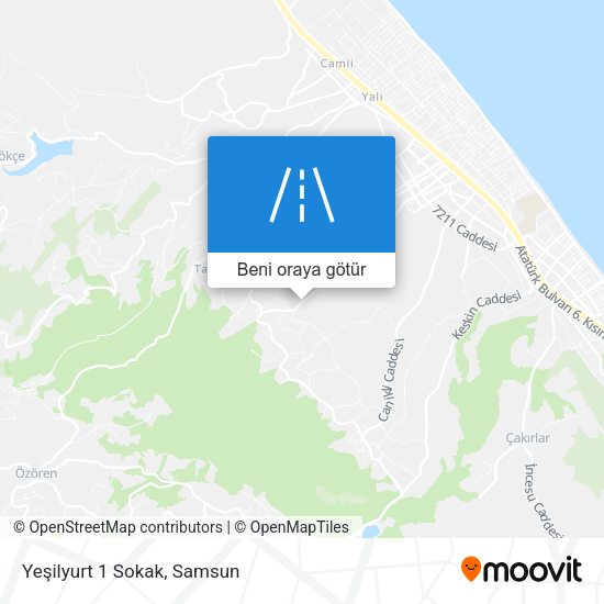 Yeşilyurt 1 Sokak harita