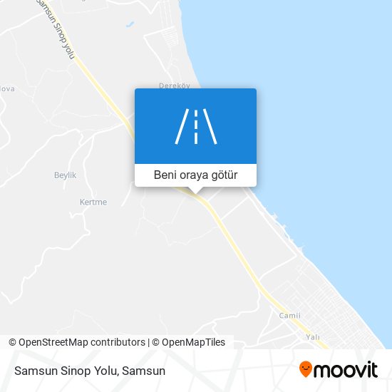Samsun Sinop Yolu harita